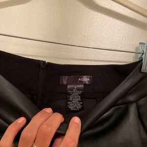 Aqua Leather Skort